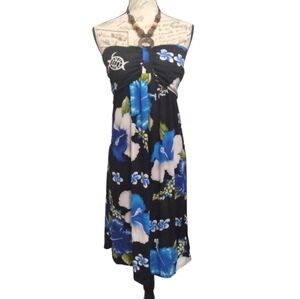 VINTAGE Steven Wear | Designed in Hawaii Tropical print halter dress
